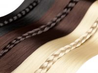 Closeup on luxurious glossy hair